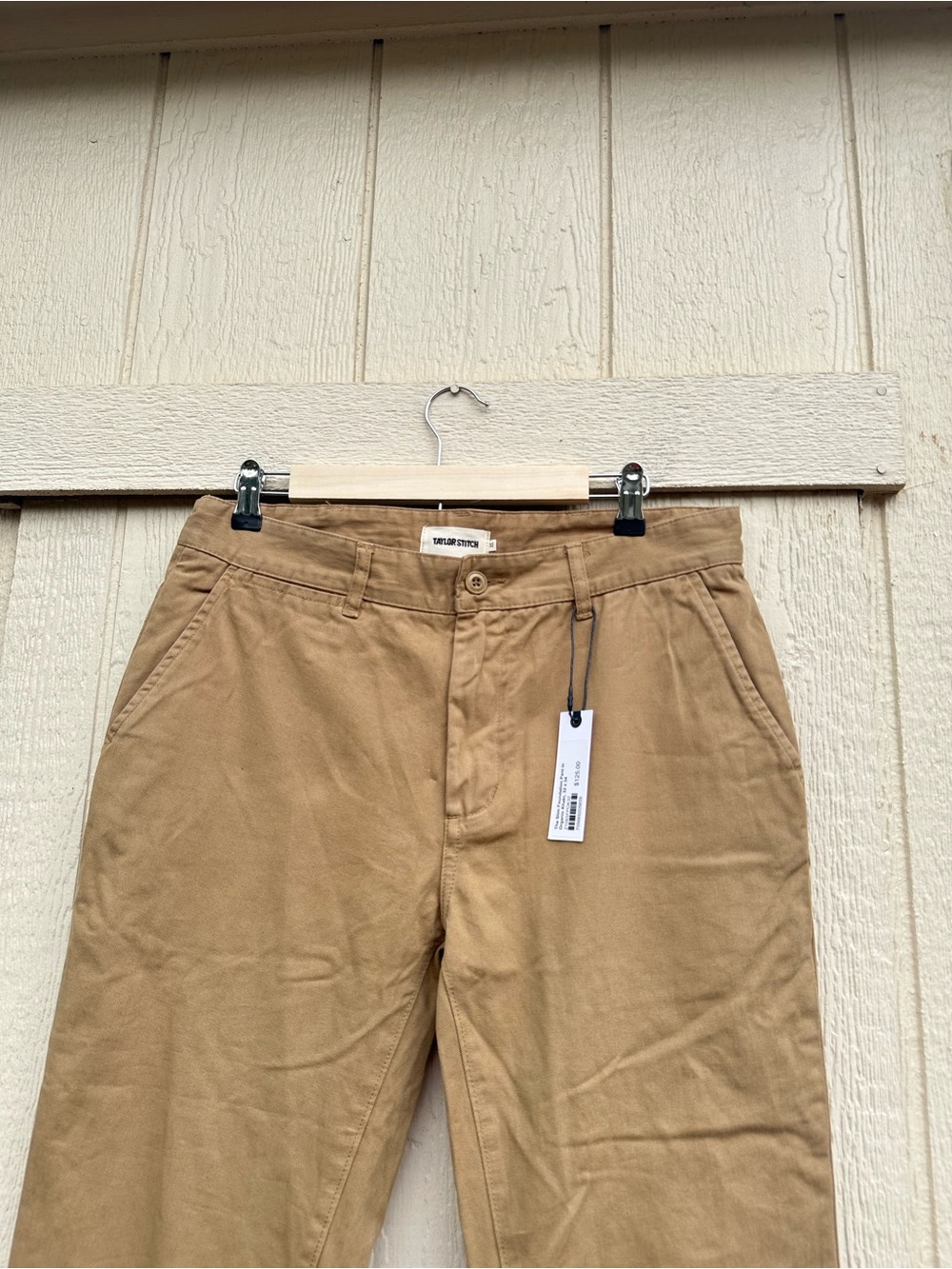 TAYLOR STITCH The Slim Foundation Pants Men's Sz 32X34 Organic Cotton Khaki NWT